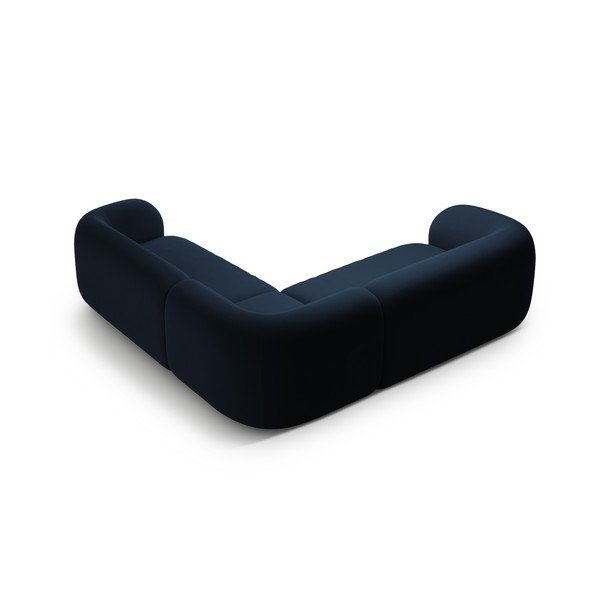 Modrá sametová rohová pohovka Kate – Micadoni -image-2