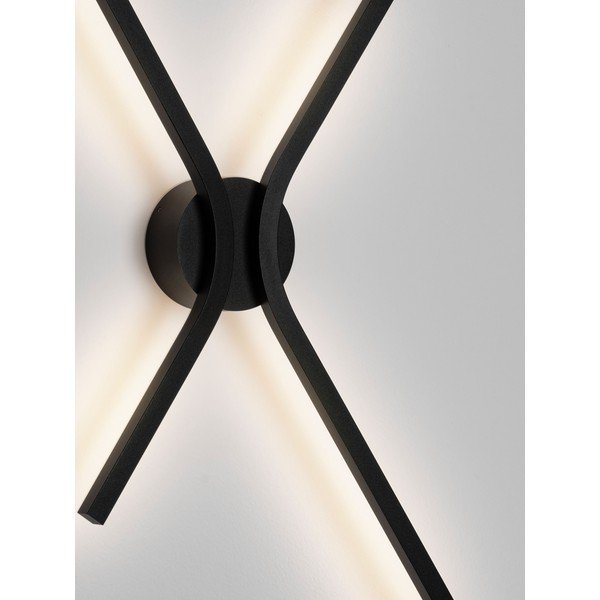Matně černé hliníkové LED stmívatelné nástěnné svítidlo Akro – Nova Luce-image-2