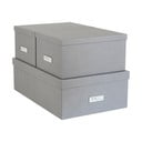 Sada 3 šedých úložných krabic Bigso Box of Sweden Inge
