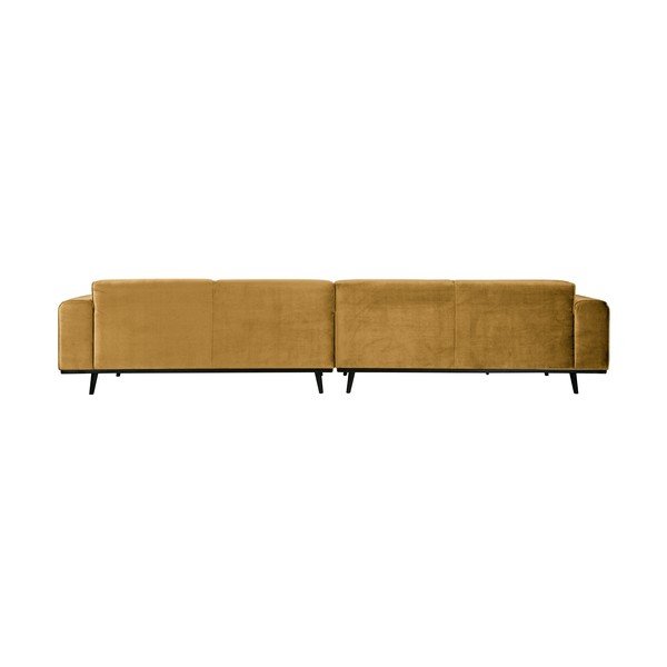 Medově žlutá sametová pohovka BePureHome Statement, 372 cm-image-2