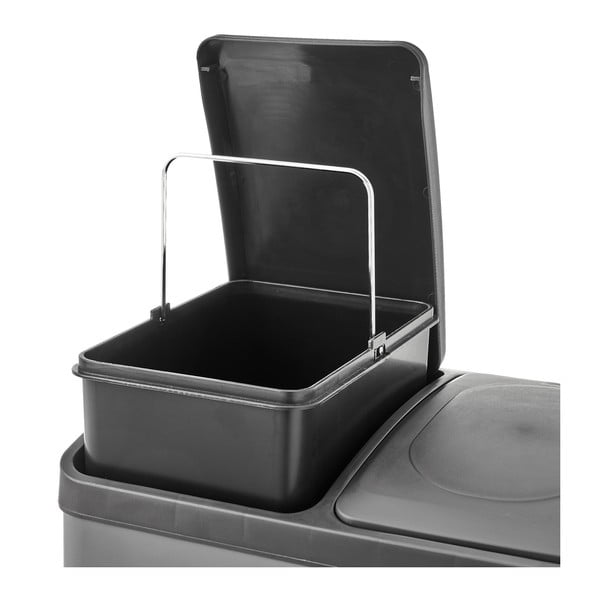 Pedálový odpadkový koš na tříděný odpad z nerezové oceli 30 l Litros – Casa Selección-image-4