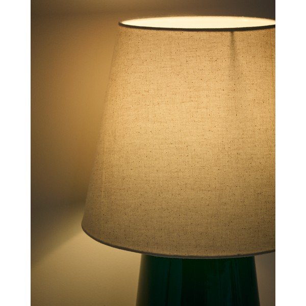 Zelená/slonovinová keramická stolní lampa (výška 45,5 cm) Odra – Kave Home-image-2