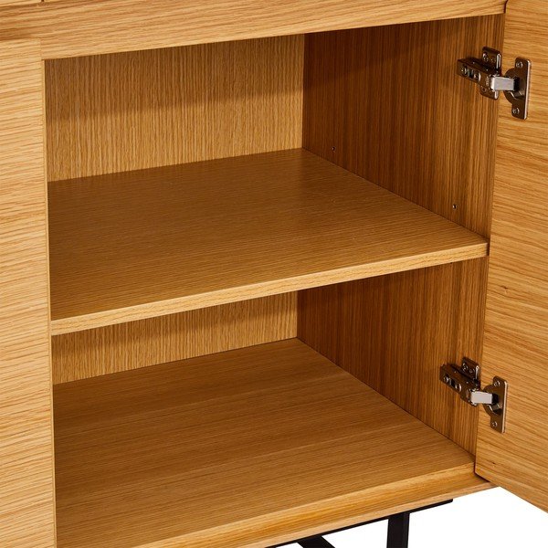 Hnědá vitrína v dekoru dubového dřeva Furnhouse Tokyo-image-4