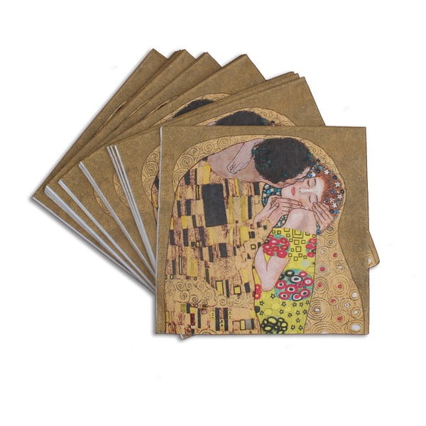 Gustav Klimt - papírové ubrousky Kiss