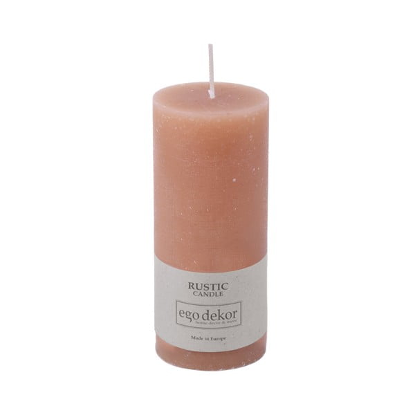 Pudrově růžová svíčka Rustic candles by Ego dekor Rust, doba hoření 58 h