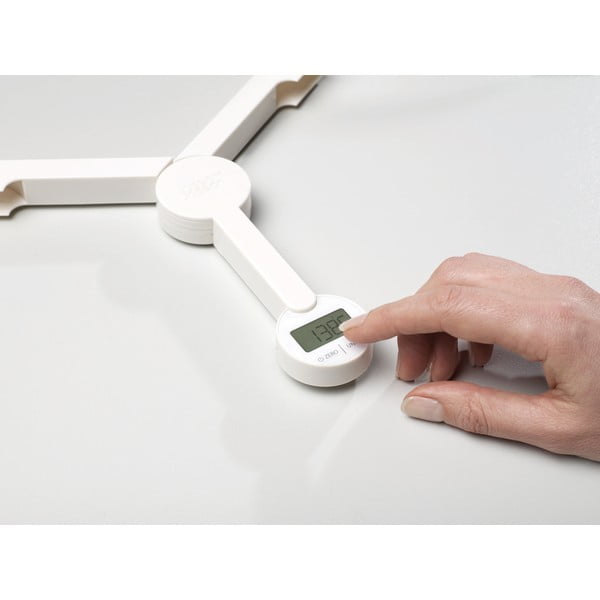 Bílá skládací digitální kuchyňská váha Joseph Joseph TriScale-image-1