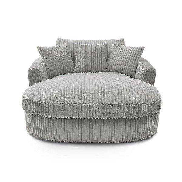 Šedé manšestrové křeslo Belem – Bobochic Paris-image-3