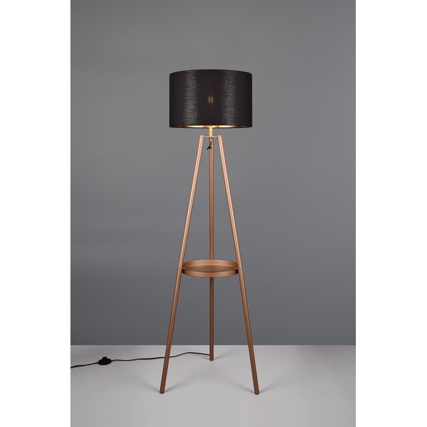 Hnědá stojací lampa s poličkou (výška 152 cm) Colette – Reality-image-1