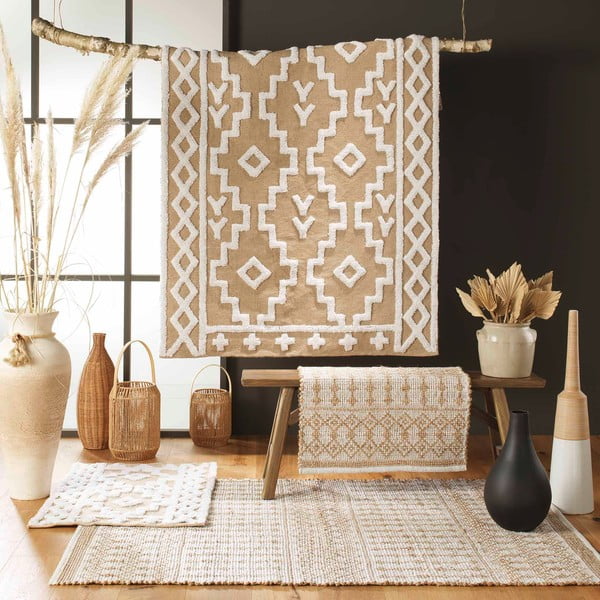 Béžový koberec s příměsí juty 60x90 cm Medine – douceur d'intérieur-image-1