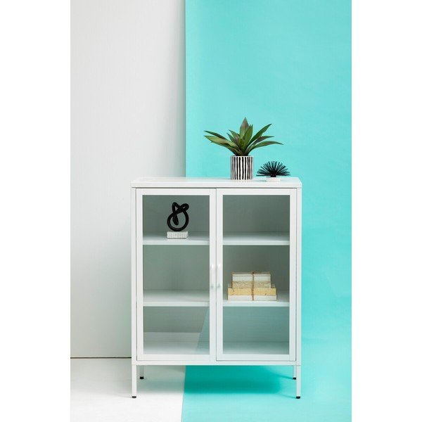 Bílá ocelová vitrína 80x102x40 cm Acier – Premier Housewares-image-1