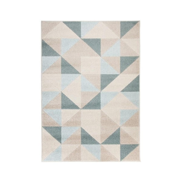 Béžovo-modrý koberec Flair Rugs Urban Triangle, 100 x 150 cm