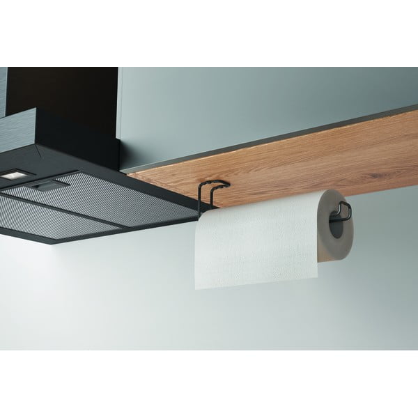 Černý nástěnný držák na kuchyňské utěrky Metaltex-image-1
