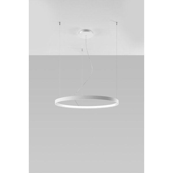Bílé závěsné svítidlo Sollux Ganica, ø 80 cm-image-1