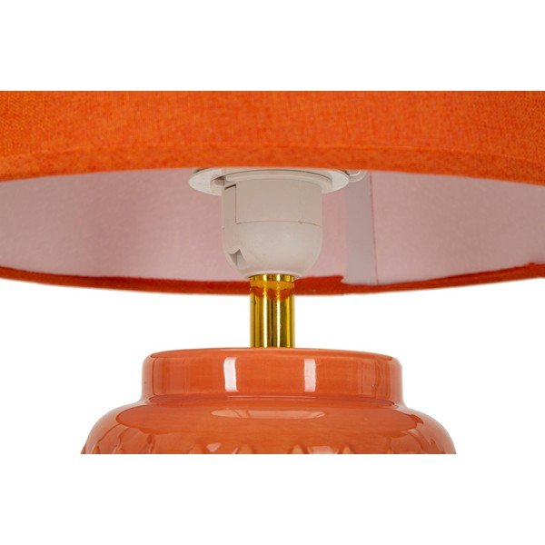 Oranžová keramická stolní lampa s textilním stínidlem (výška 44 cm) – Mauro Ferretti-image-4