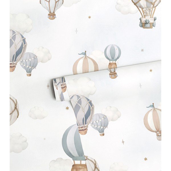 Dětská tapeta z netkané textilie 10 m x 50 cm Hot-Air Balloons – Lilipinso-image-3