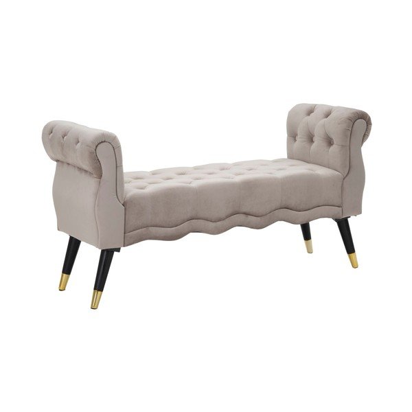 Taupe sametová lavice Paris – Mauro Ferretti-image-2