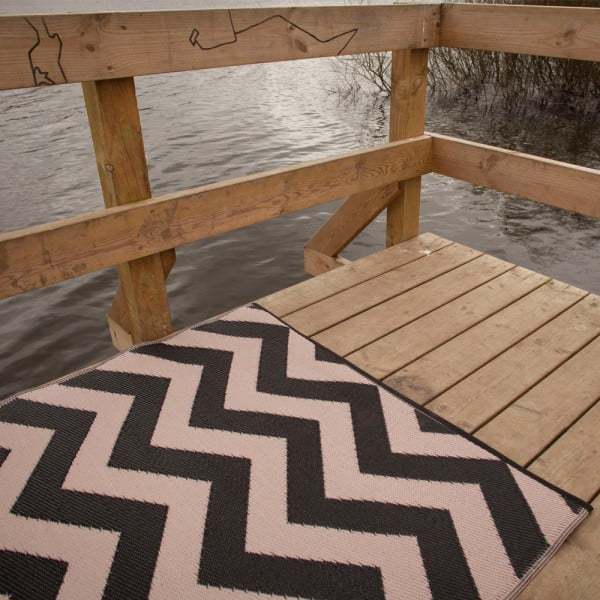 Černo-béžový oboustranný koberec vhodný i do exteriéru Green Decore Tara, 120 x 180 cm-image-3