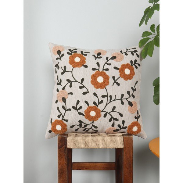 Lněný dekorační polštář 43x43 cm Fulya – Mioli Decor-image-1