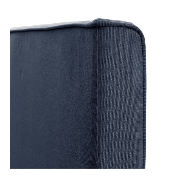 Modrá postel s černými nohami Vivonita Kent, 160 x 200 cm-image-1