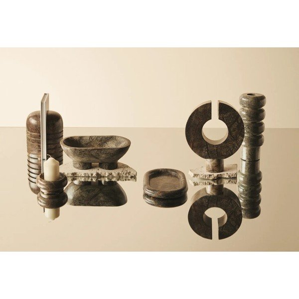 Zelená mramorová váza (výška 25 cm) Fazio – Premier Housewares-image-2