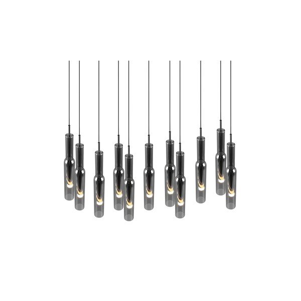 LED závěsné svítidlo se skleněným stínidlem ve stříbrné barvě Lucent – Trio Select-image-1