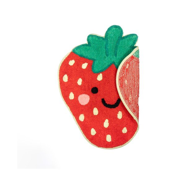 Červený bavlněný dětský koberec 60x52 cm Strawberry – Sass & Belle-image-1