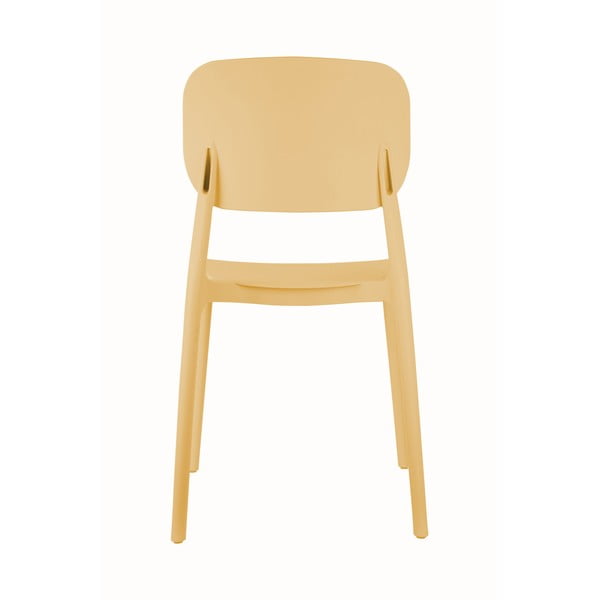 Žlutá plastová jídelní židle Cheer – Leitmotiv-image-2