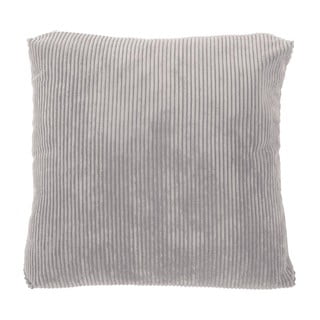 Šedý dekorativní polštář Tiseco Home Studio Ribbed, 40 x 40 cm