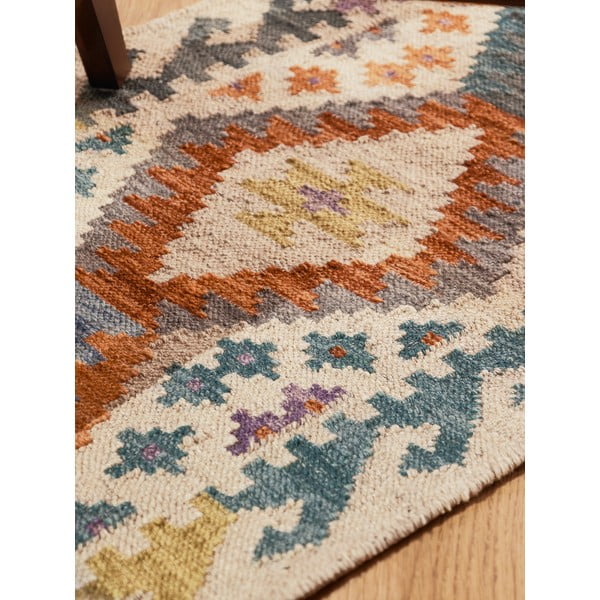 Oboustranný ručně tkaný vlněný běhoun 60x190 cm Kamal Oasis – Nouristan-image-4