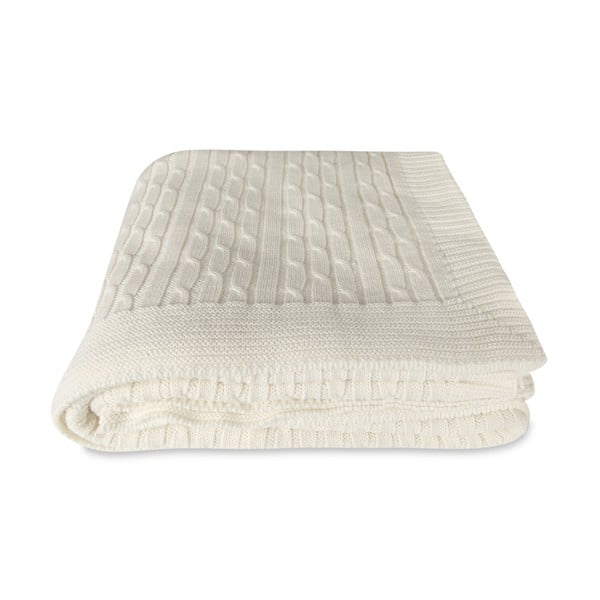 Bílá bavlněná deka Homemania Decor Softy, 130 x 170 cm