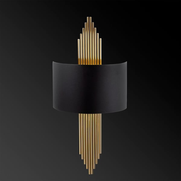 Černé/ve zlaté barvě nástěnné svítidlo Rayi – Opviq lights-image-3