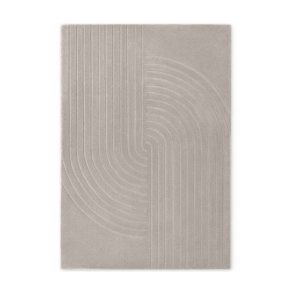 Světle šedý ručně tkaný vlněný koberec 80x150 cm Arcura – Vikosa