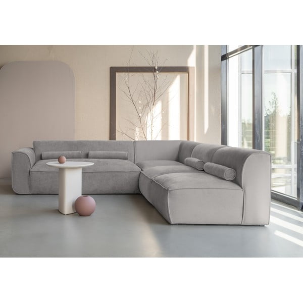 Světle šedá rohová pohovka (pravý roh) Flex Felix – Miuform-image-1