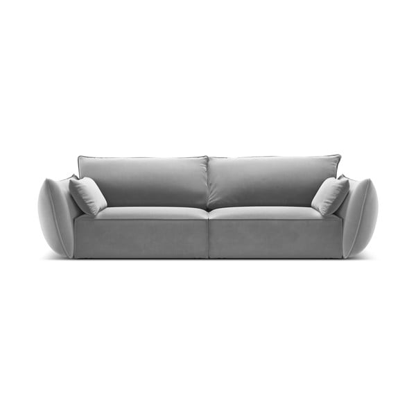 Světle šedá sametová pohovka 208 cm Vanda – Mazzini Sofas