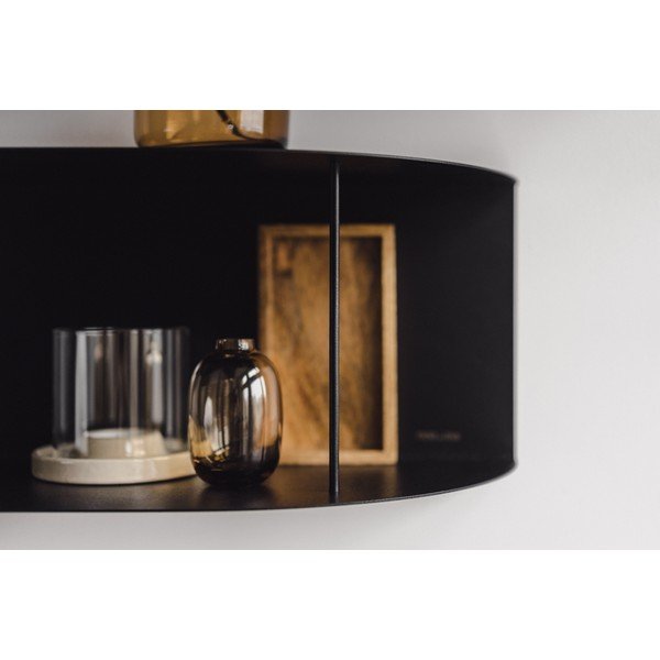 Černá patrová kovová police 60 cm Lina – noo.ma-image-3