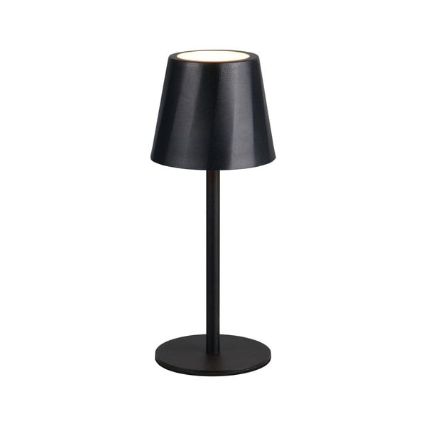 Matně černá LED stolní lampa s kovovým stínidlem (výška 21 cm) Diaz – Trio-image-2