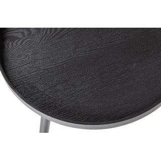 Černý konferenční stolek WOOOD Mesa, Ø 60 cm