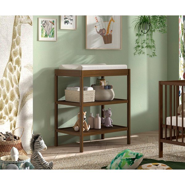 Hnědý přebalovací pult z bukového dřeva Dino – Vipack-image-1