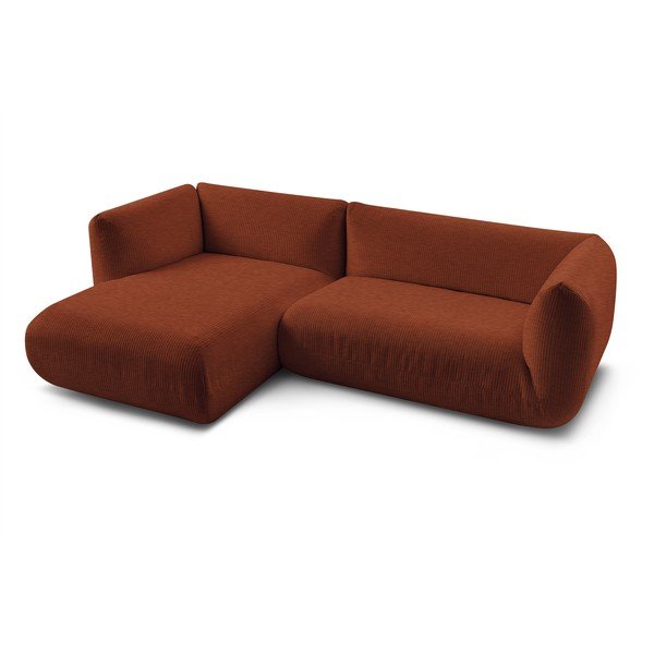Oranžová manšestrová rohová pohovka (levý roh) Lecomte – Bobochic Paris-image-4