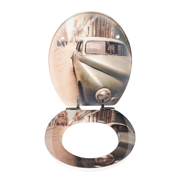 WC sedátko a snadným zavíráním Wenko Old Time Car, 44,5 x 38 cm-image-1