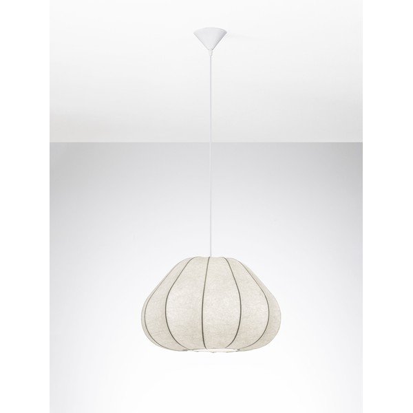 Matně bílé látkové závěsné svítidlo ø 50 cm Bora – Nova Luce-image-4