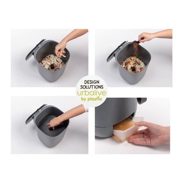 Šedý bokashi kompostér - Plastia-image-2