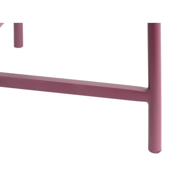 Růžovofialový kovový kulatý konferenční stolek ø 50 cm Meseta  – Leitmotiv-image-3
