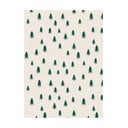 5 archů béžovo-zeleného balícího papíru eleanor stuart Christmas Trees, 50 x 70 cm
