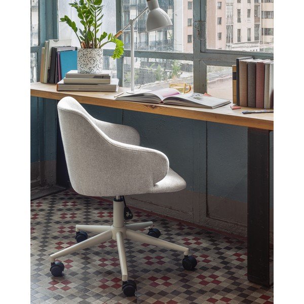 Světle šedá kancelářská židle Kave Home Einara-image-1