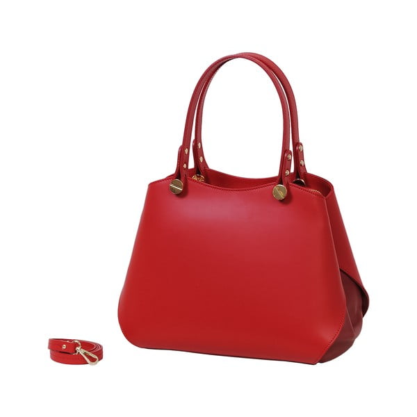 Červená kabelka z pravé kůže Andrea Cardone Sante