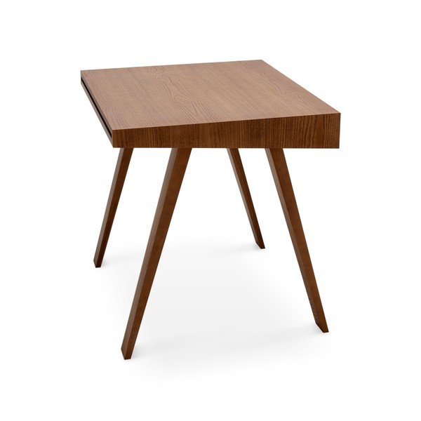 Hnědý psací stůl s nohami z jasanového dřeva EMKO 4.9, 140 x 70 cm-image-4