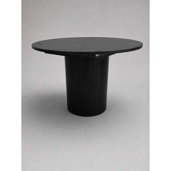 Kulatý rozkládací jídelní stůl s přídavnou deskou v dekoru dubu ø 115 cm Malaga - II. jakost – Bonami Selection-image-1