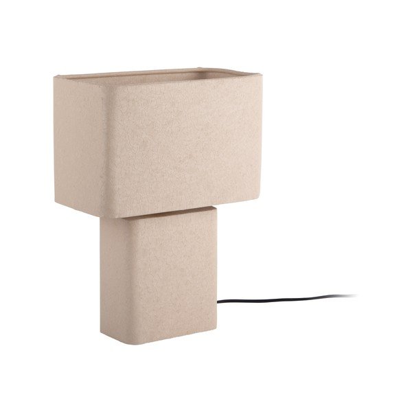 Béžová kovová stolní lampa (výška 33 cm) Boaz Recto – Leitmotiv