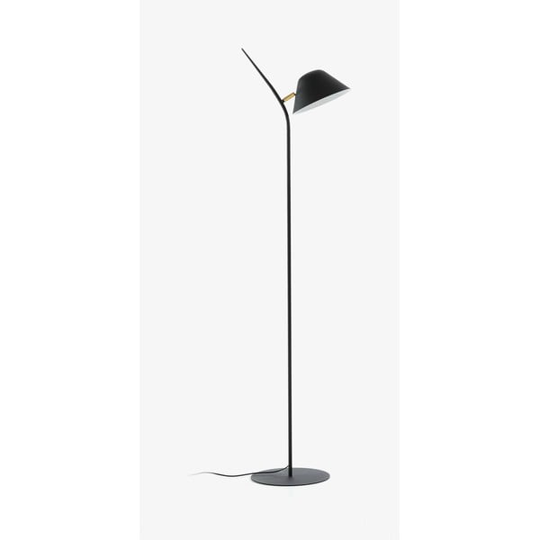 Černá stojací lampa s kovovým stínidlem (výška 152 cm) Aurelia – Kave Home-image-3